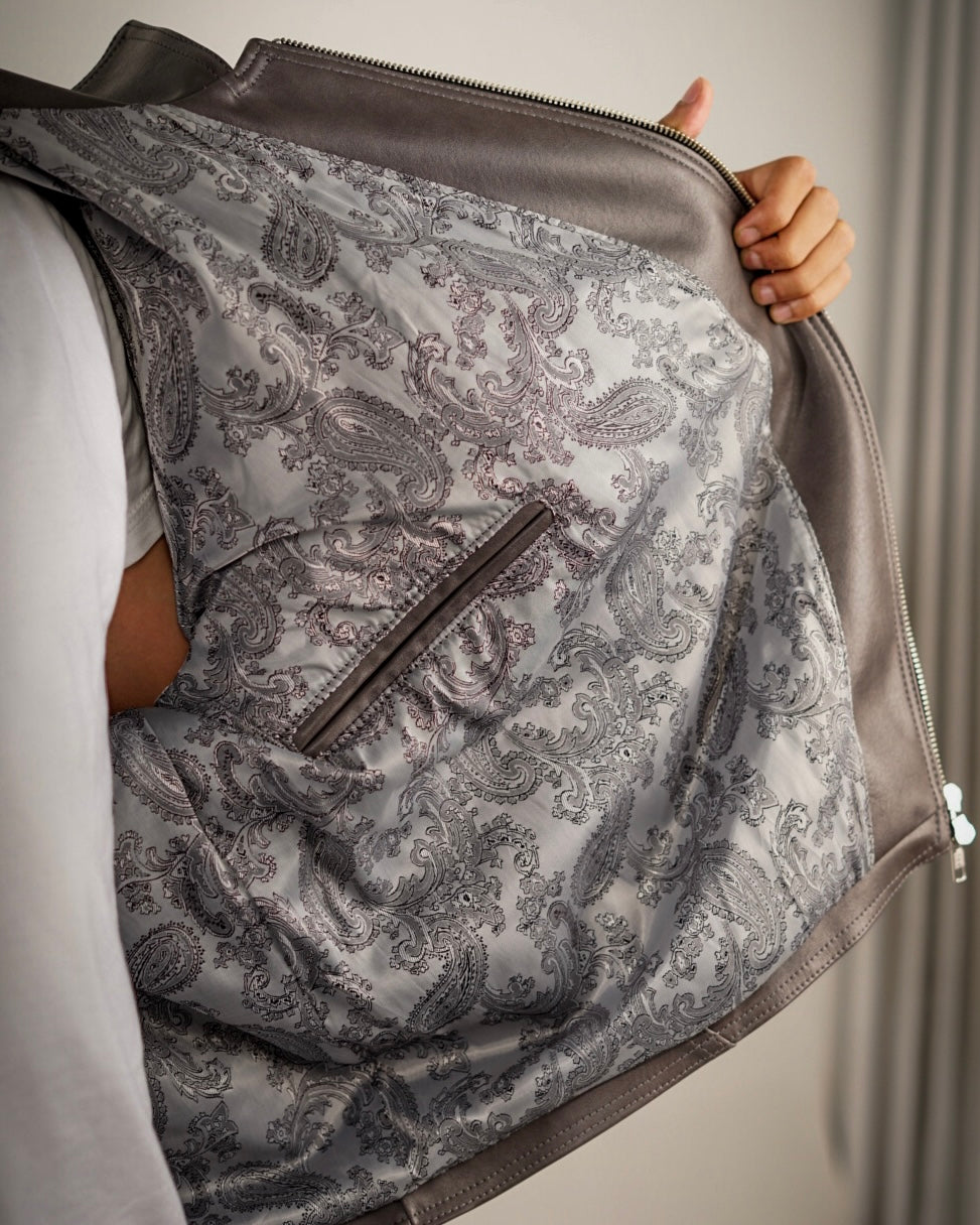 NASCENT 5.0 | Dark Grey Leather Jacket