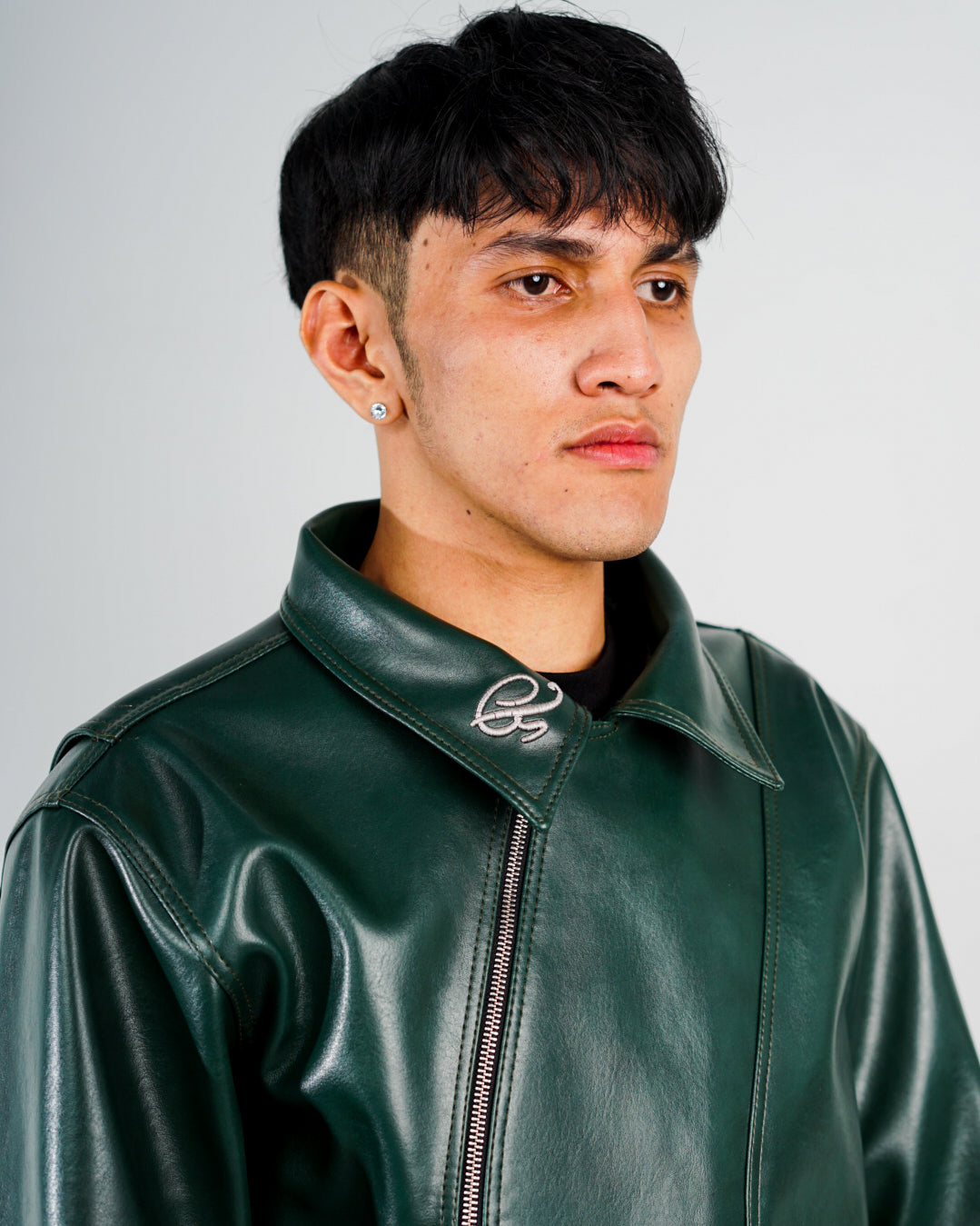 NASCENT 5.0 | Royal Green Leather Jacket