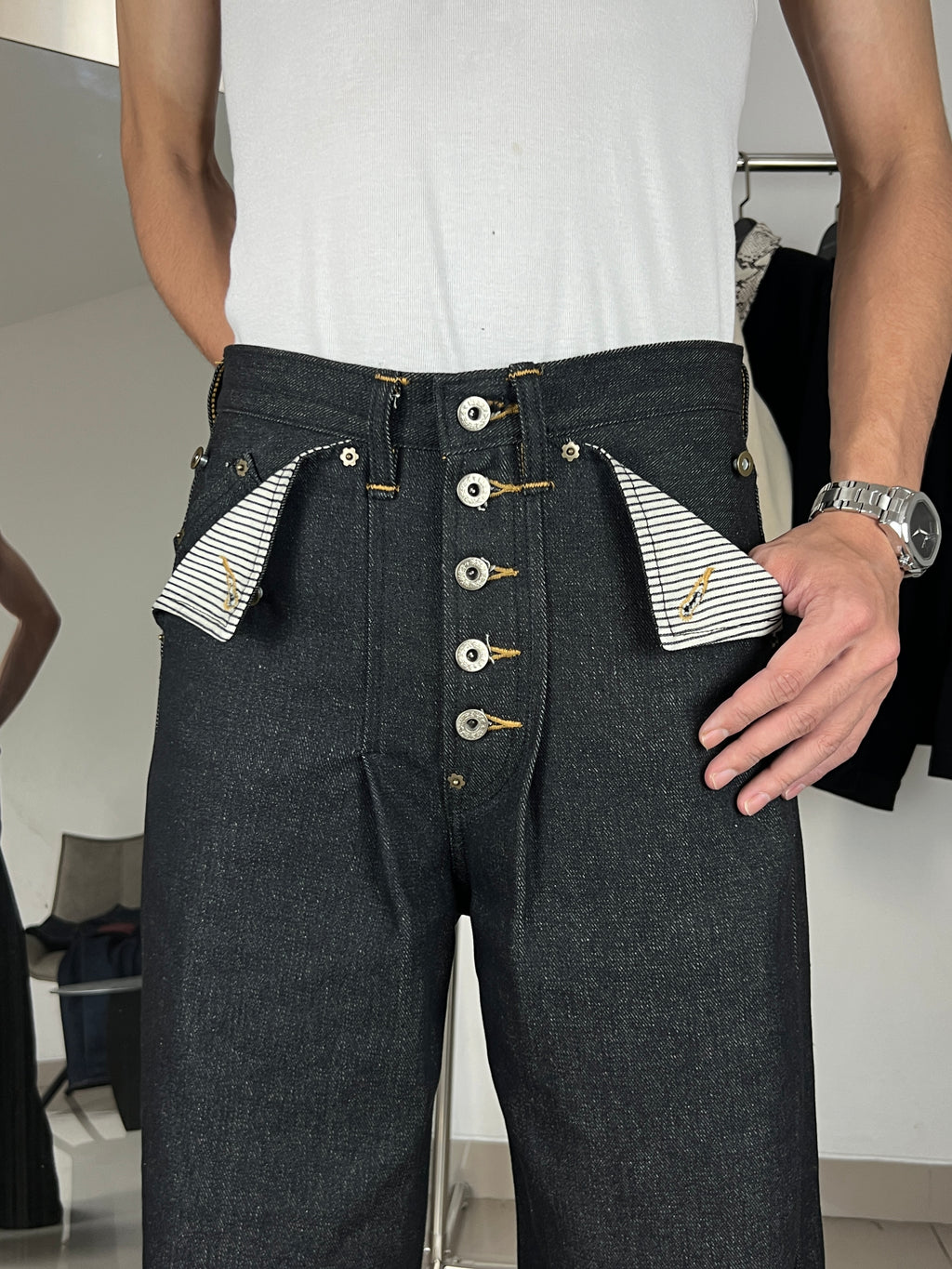 RAW 2.0 | Wide Leg Denim Pants Black