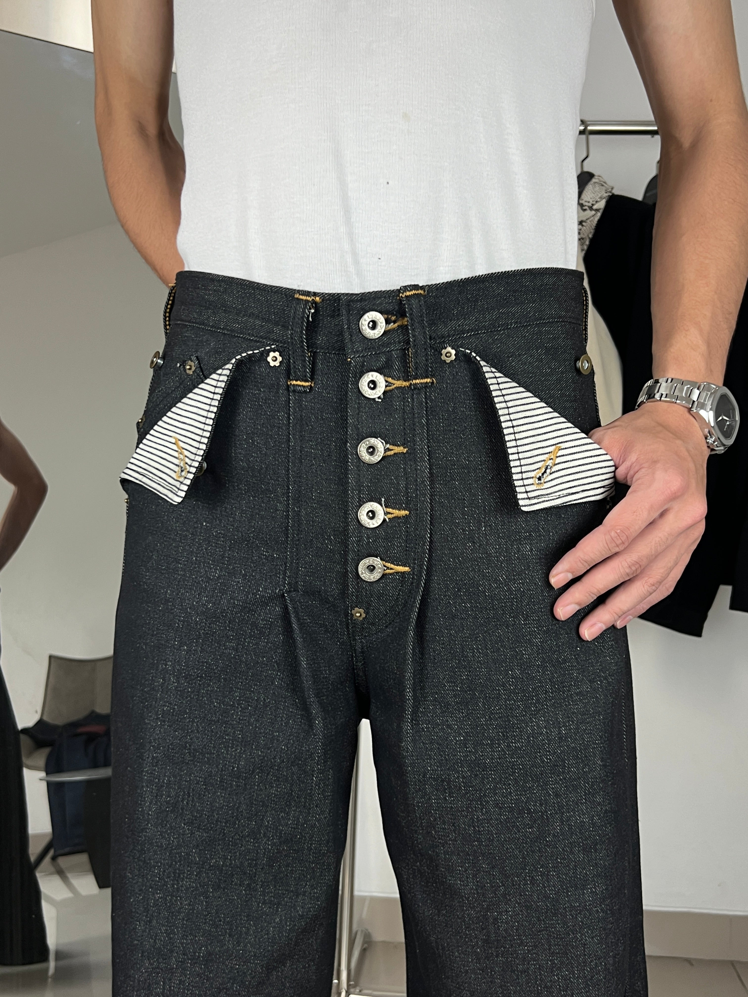 RAW 2.0 | Wide Leg Denim Pants Black