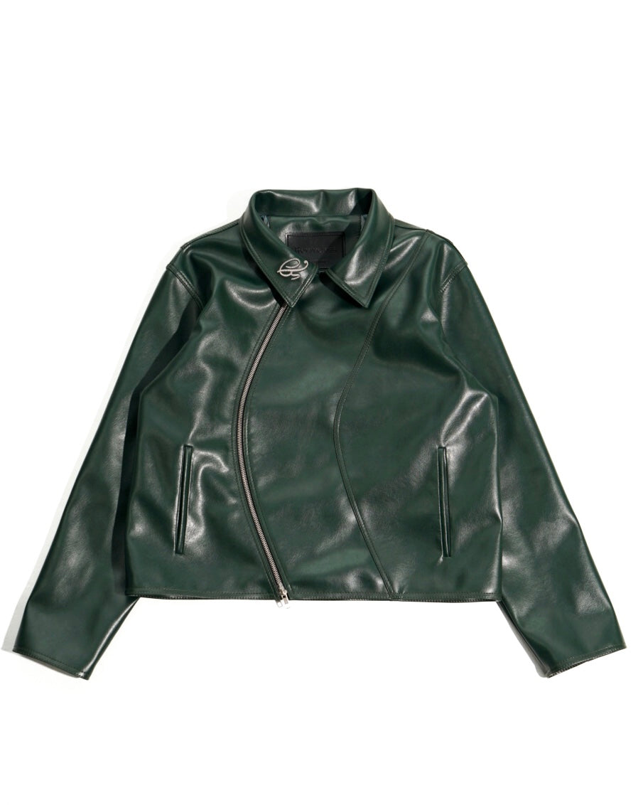 NASCENT 5.0 | Royal Green Leather Jacket